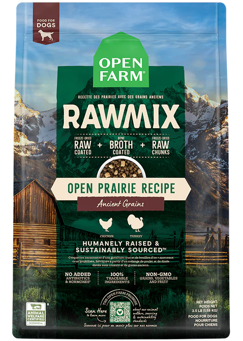 Open Farm Raw Mix with Ancient Grains Dry Dog Food, 20lbs