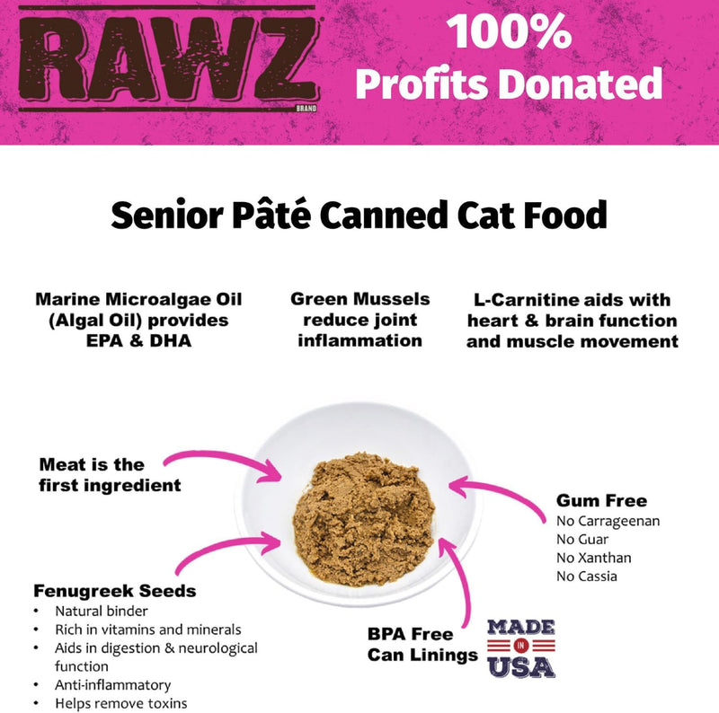 Rawz Senior Wet Cat Food: Turkey Recipe