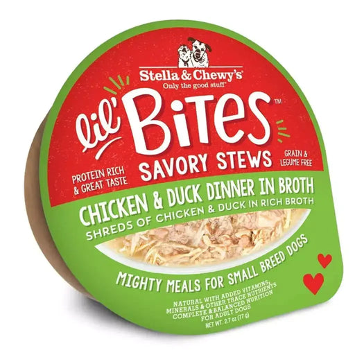 Stella & Chewy's Lil' Bites Savory Stews, Chicken & Duck Dinner, 2.7 oz