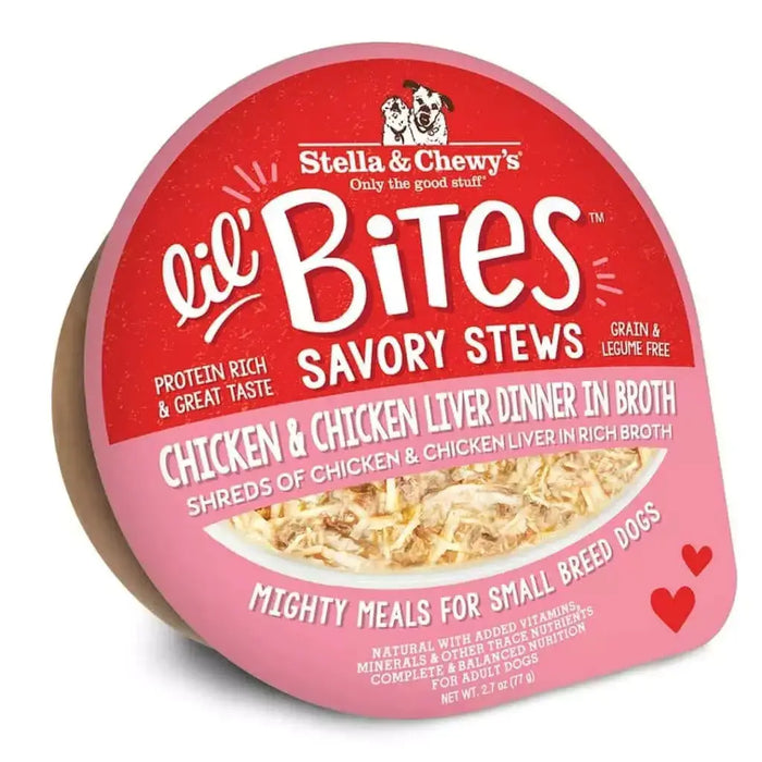 Stella & Chewy's Lil' Bites Savory Stews, Chicken & Chicken Liver Dinner, 2.7 oz