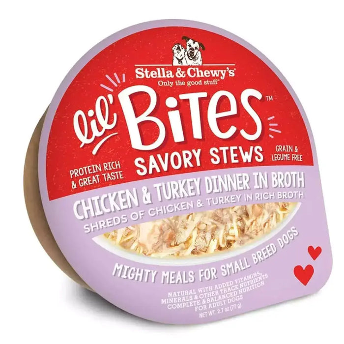 Stella & Chewy's Lil' Bites Savory Stews, Chicken & Turkey Dinner, 2.7 oz