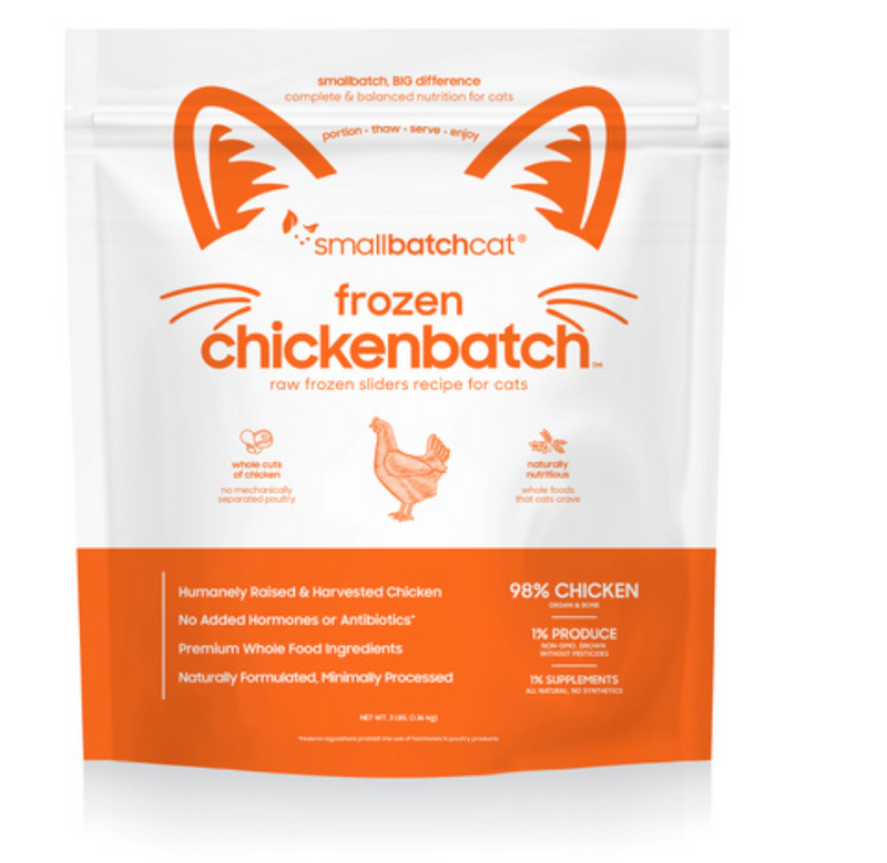 Small Batch Cat Frozen Raw Sliders, Chicken