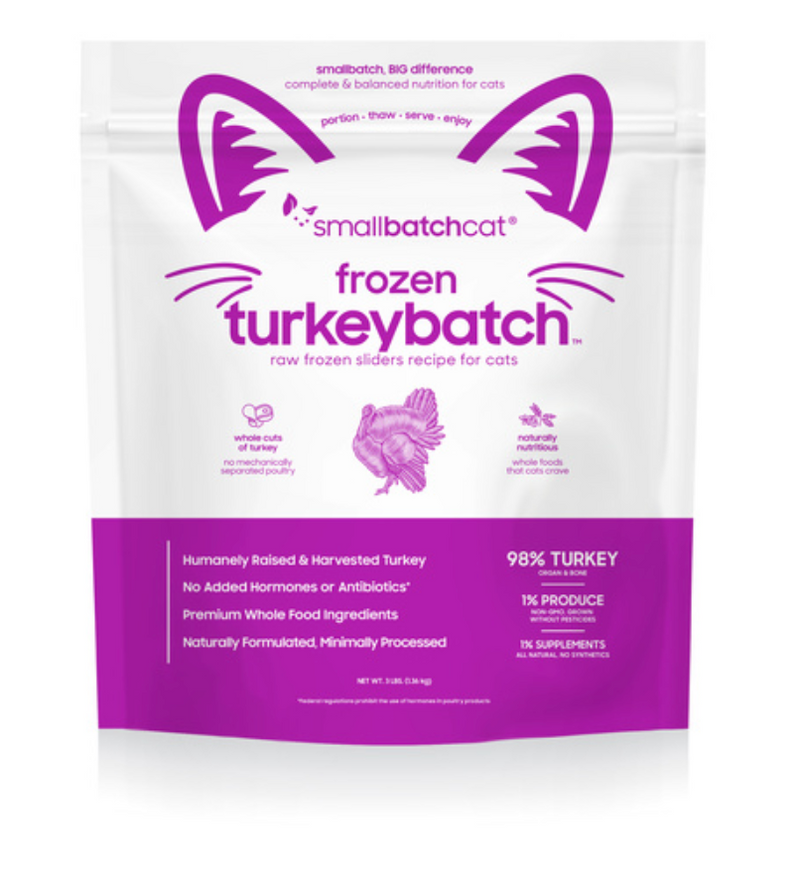 Small Batch Cat Frozen Raw Sliders, Turkey