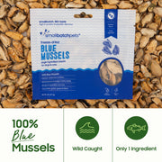 Smallbatch Pets freeze-dried blue mussels treats, 100% wild-caught single ingredient for dogs and cats. Sold at Jake's Pet Supply Boca Raton Lake Worth
