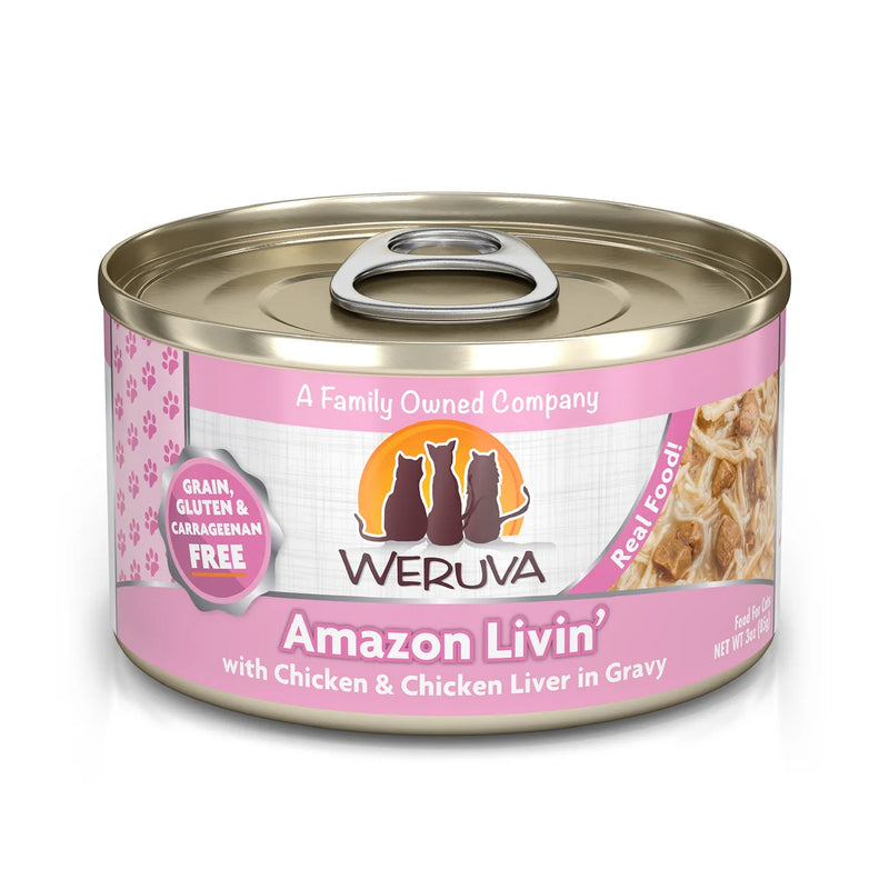 WERUVA CANS AMAZON LIVIN CHCKEN AND CHICKEN LIVER IN GRAVY 3.0OZ