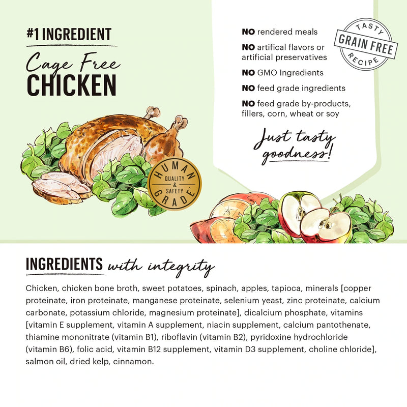 The Honest Kitchen-One Pot Stew Slow Cooked Chicken Stew with Sweet Potato, Spinach Apples 10.5oz