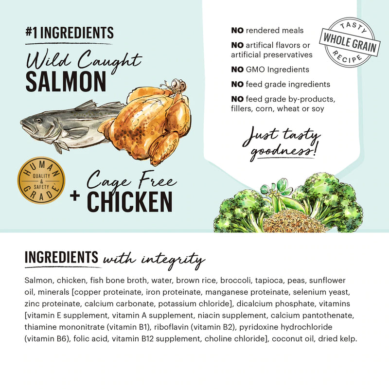 The Honest Kitchen-One Pot Stew Simmered Salmon Chicken Stew with Broccoli  Brown Rice 10.5oz