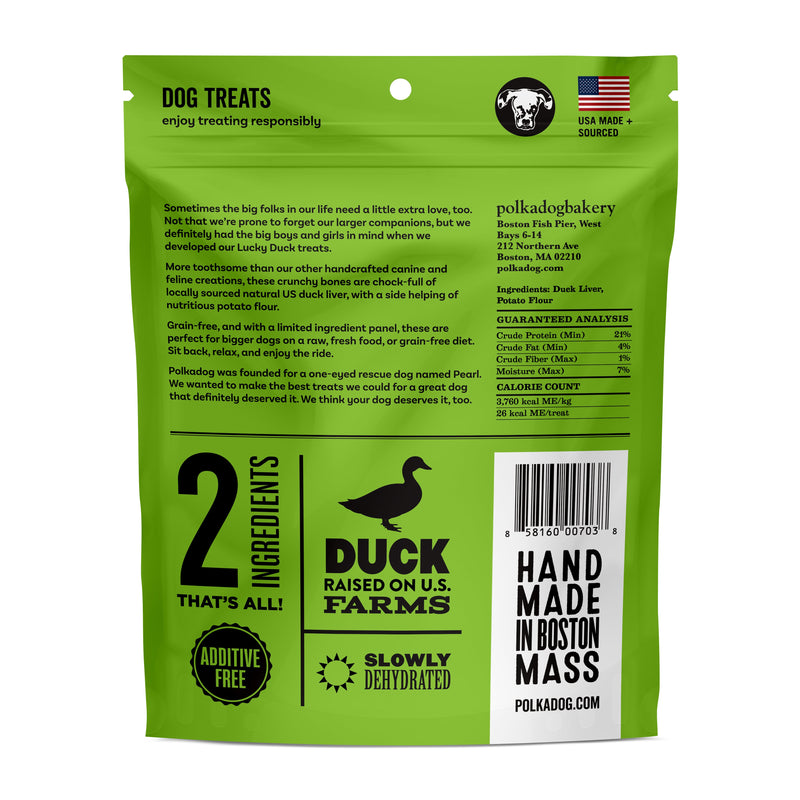 Polka Dog Lucky Duck Crunchy Treats 8 oz