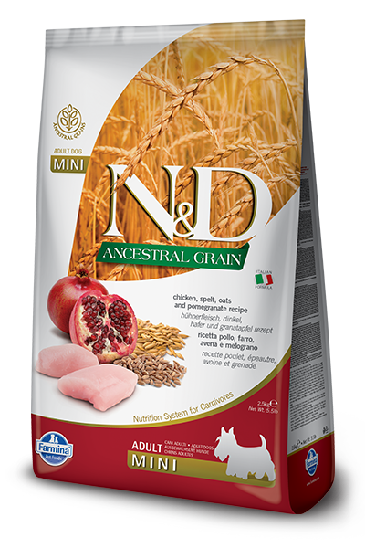 Farmina N&D Ancestral Grain Canine Chicken, Spelt, Oats & Pomegranate Adult Mini Dry Food