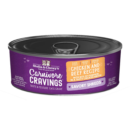 Stella & Chewy's Carnivore Cravings Savory Shreds Cat Food, Chicken & Beef Recipe