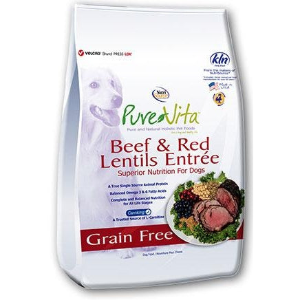 PureVita Grain Free Beef and Red Lentil 25 lb
