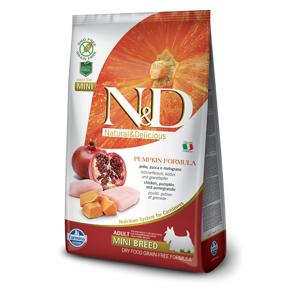 Farmina Grain Free Pumpkin Chicken and Pomegranate Mini Kibble 5.5 lb