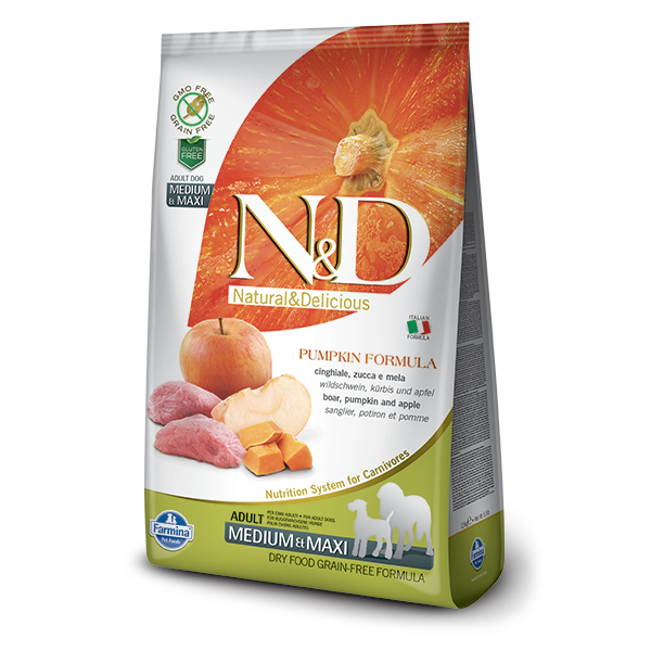 Farmina N D Pumpkin Canine Boar Pumpkin Apple Adult Medium Maxi Dry Jake s Pet Supply