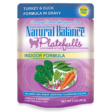 Natural Balance Feline Platefulls Indoor Turkey and Duck 3oz