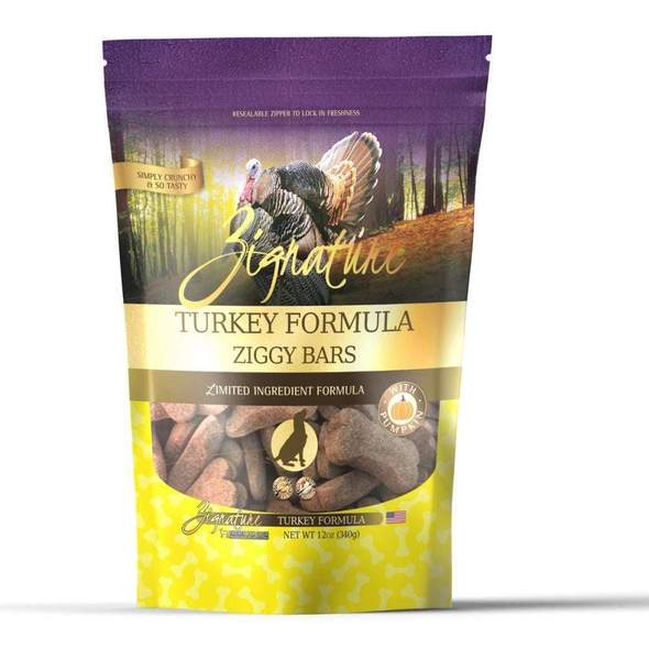 Zignature Ziggy Bars Treat, Turkey Formula, 12 oz