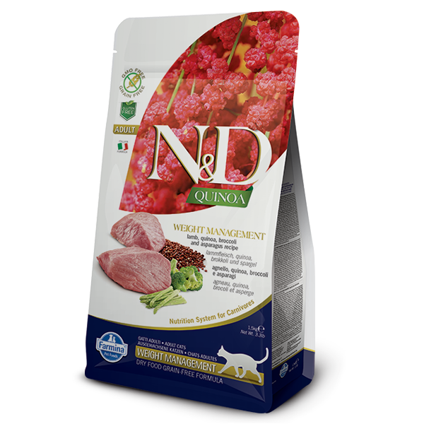 Farmina Grain Free LID Quinoa Weight Management Lamb Cat Food 3.3 lb