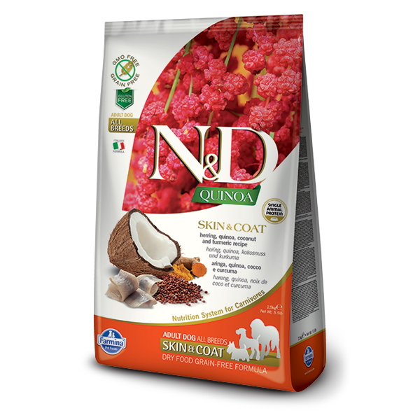 Farmina Grain Free LID Quinoa Skin & Coat Herring Dog Food 5.5 lb