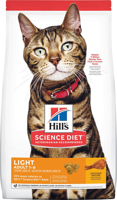 Science Diet Feline Adult Light Dry 7 lb