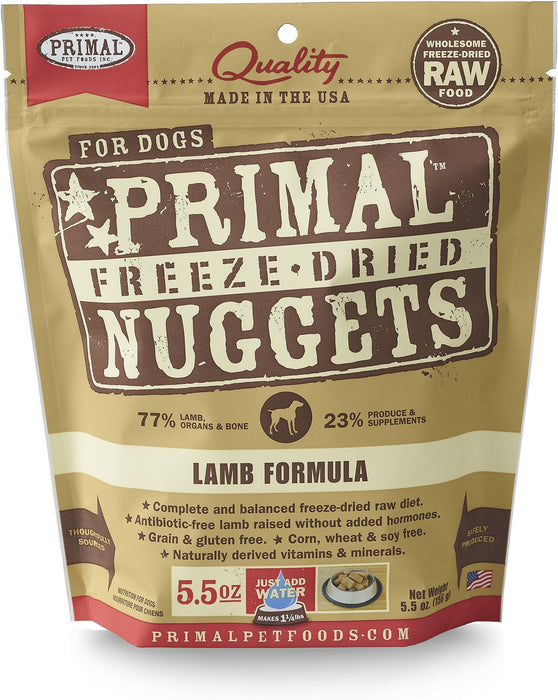 freeze dried lamb nuggets by primal 5.5 oz