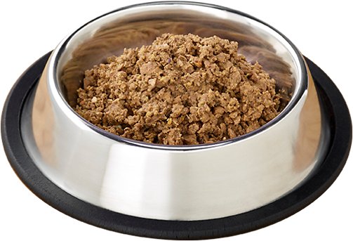 freeze dried lamb nuggets minced up in a bowl