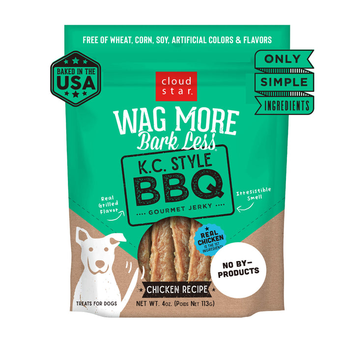 Wag More Bark Less Jerky, BBQ Grilled Chicken, 10 oz