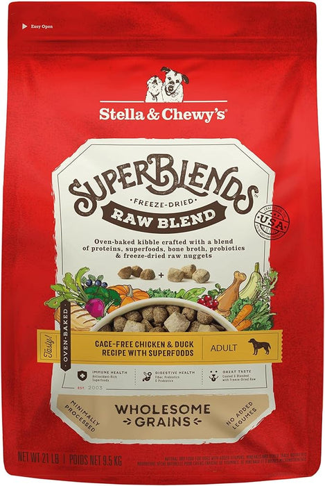 Stella & Chewy's Superblends Raw Blend Wholesome Grains, Chicken & Duck