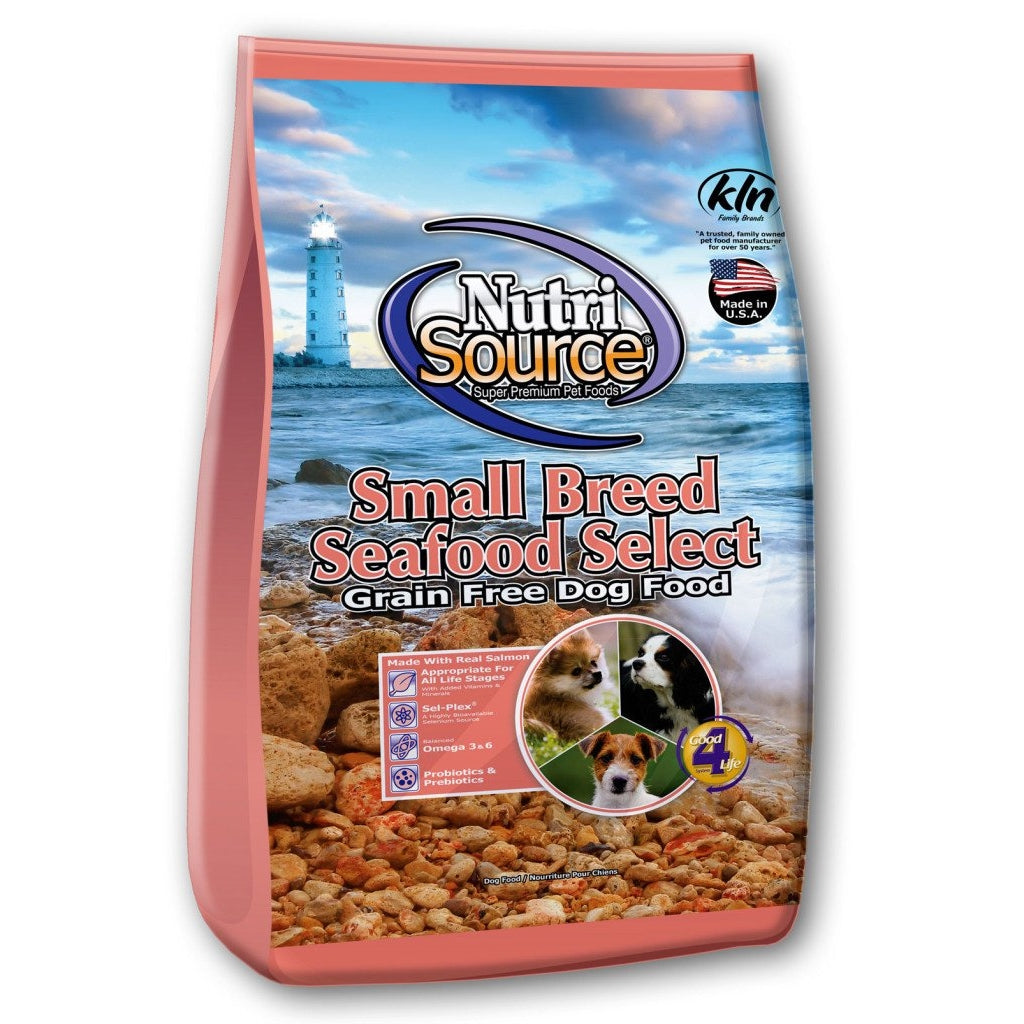 NutriSource Grain Free Small Bites Seafood Select Recipe Dog Food