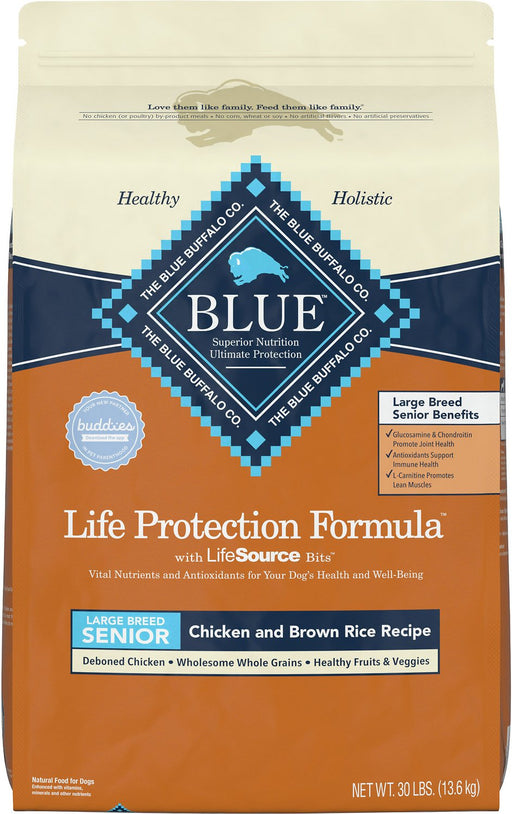 Blue Buffalo Life Protection Large Breed Senior Chicken & Brown Rice Dry Dog Food 30lb