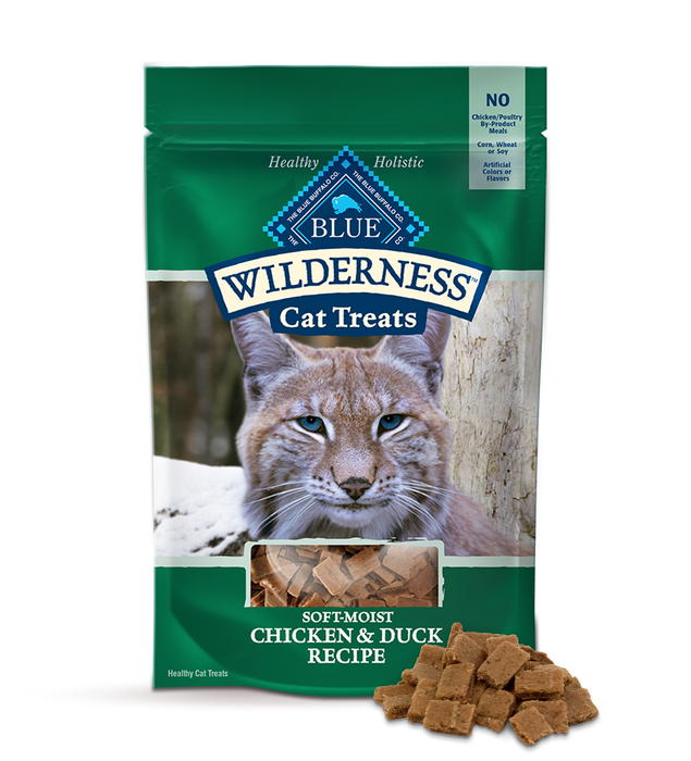 Blue Wilderness Chicken & Duck Recipe Soft & Moist Cat Treats 2oz