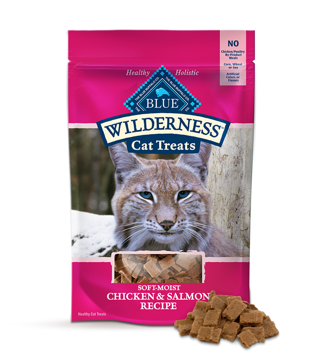 Blue Wilderness Chicken & Salmon Recipe Soft & Moist Cat Treats 2oz