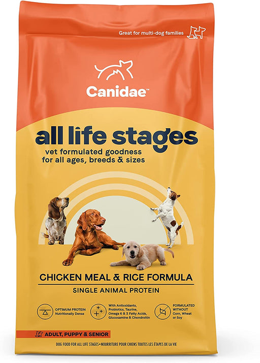 Canidae All Life Single Protein Formula dog food with Chicken Meal and Rice 