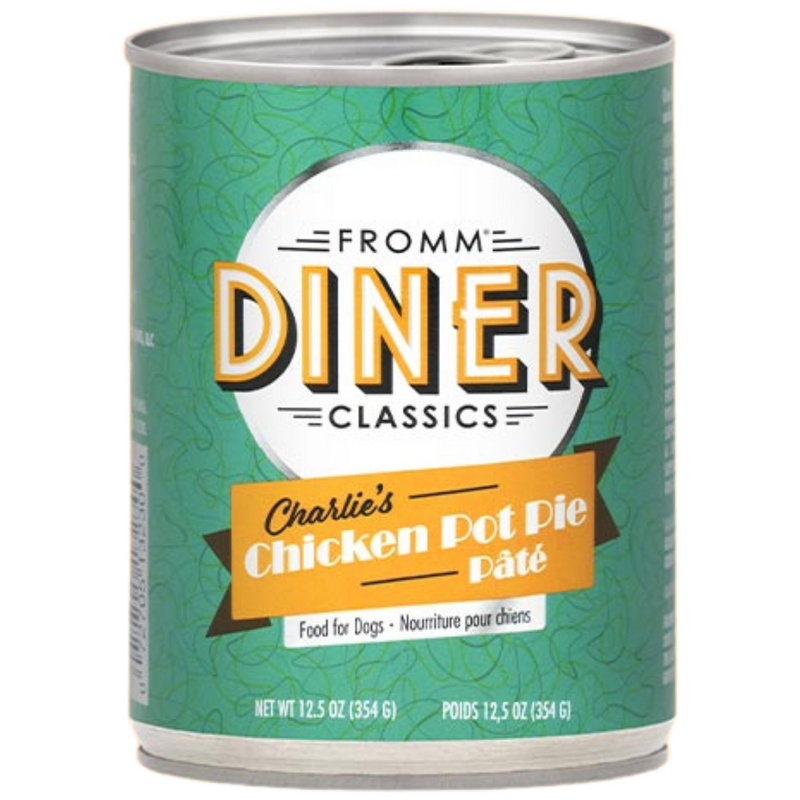 Fromm Diner Classics Dog Can, Charlie’s Chicken Pot Pie Pâté 12.5oz