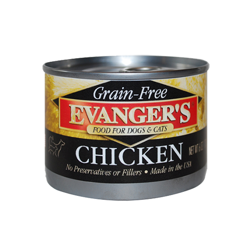 Evanger's Grain Free Chicken For Dogs & Cats 6oz