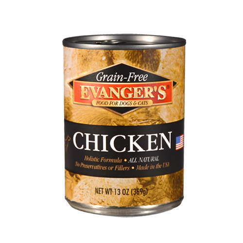 Evanger's Grain Free Chicken Canned Dog & Cat Food, 12.8 oz