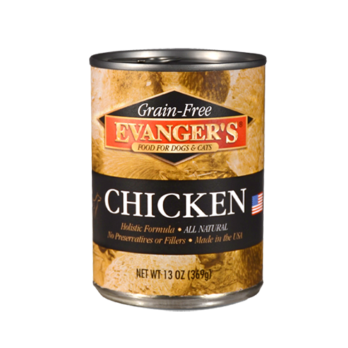 Evanger's Grain Free Chicken Canned Dog Cat Food, oz