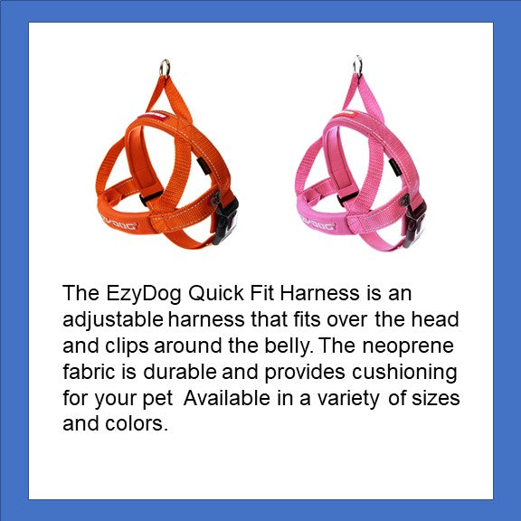 Ezy Dog Quick Fit  Over the Head Harnesses in Red and Pink