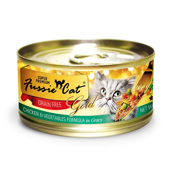 Fussie Cat Super Premium Chicken and Vegetables Canned Cat Food 2.8 oz
