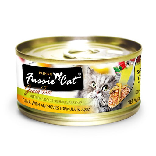 Fussie Cat Premium Tuna and Anchovies Canned Cat Food 2.8 oz 