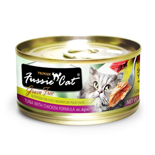 Fussie Cat Premium Tuna and Chicken Canned Cat Food 2.8 oz 