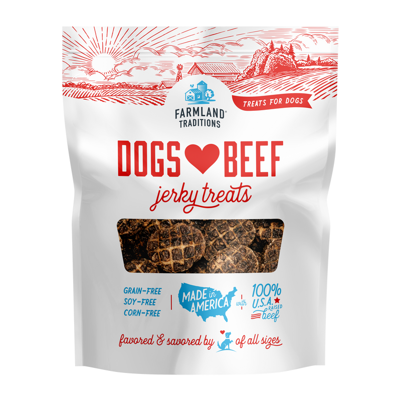 Farmland Traditions Dogs Love Beef Jerky Treats 2.5lb