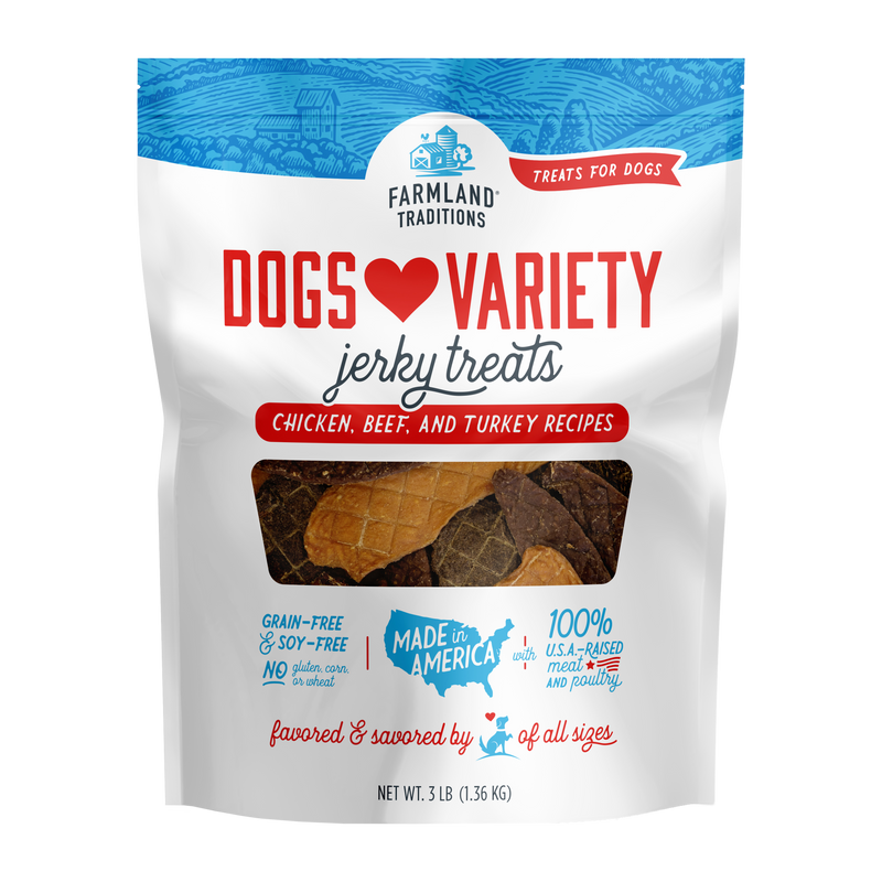 Farmland Traditions Dogs Love Variety Jerky Treats 3lb