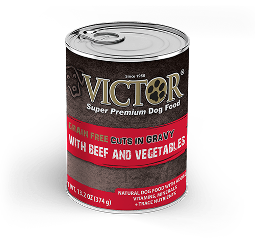 Victor Cuts in Gravy with Beef and Vegetables Canned Grain Free Stew for Dogs 13 oz