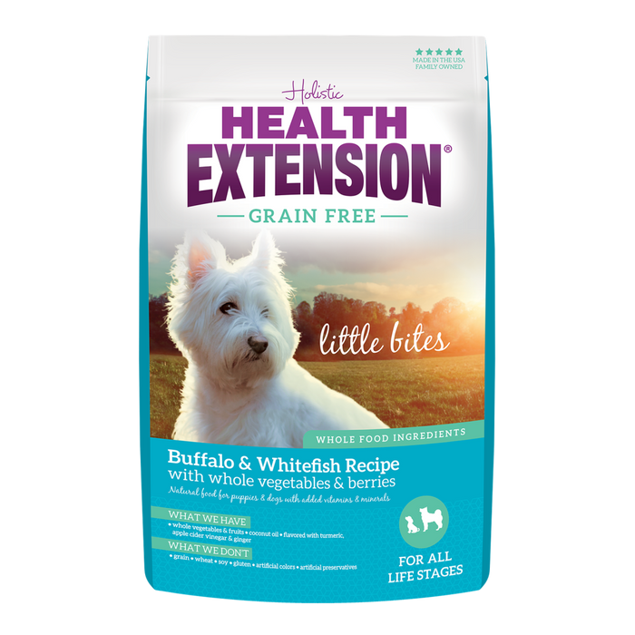 Holistic Health Extension Grain Free Buffalo and Whitefish Little Bites Dog Food
