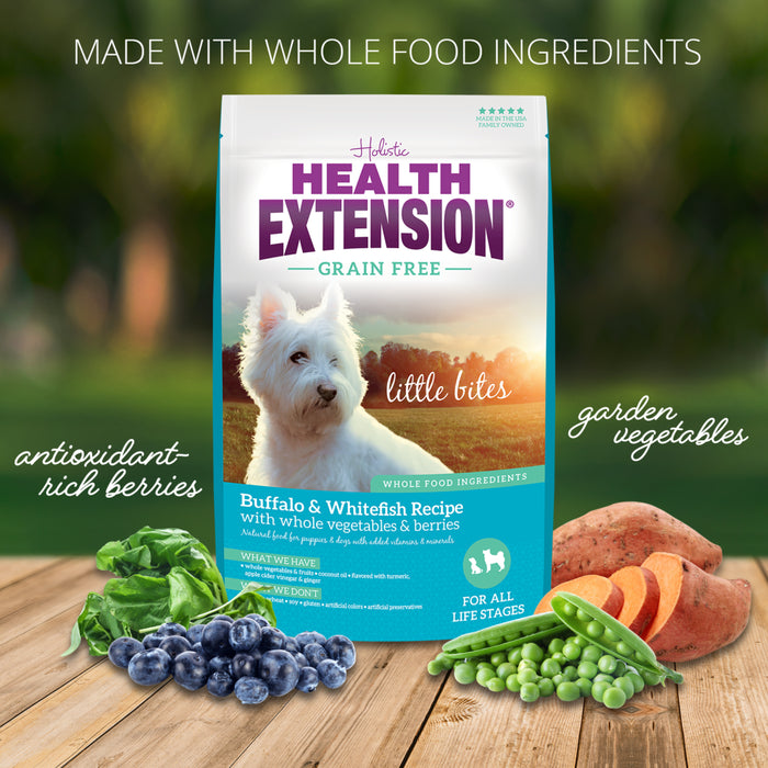 Holistic Health Extension Grain Free Buffalo and Whitefish Little Bites Dog Food