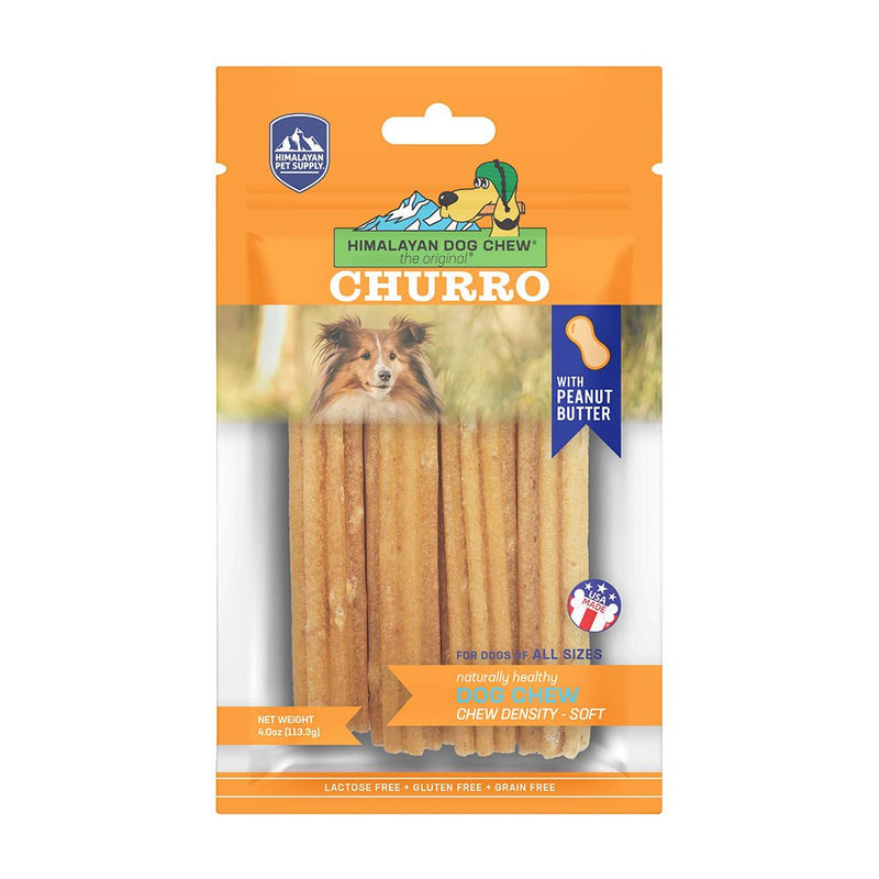 Himalayan Dog Chew® Churro Peanut Butter Flavored Dog Chew - 4 Pack