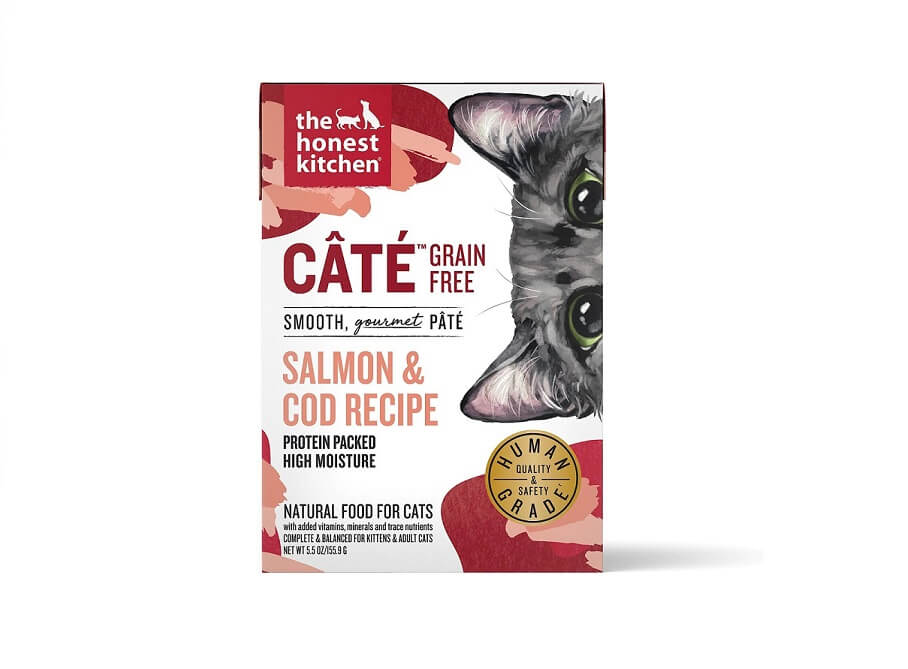 The Honest Kitchen Câté Cat Food Pate, Salmon and Cod Recipe 5.5oz