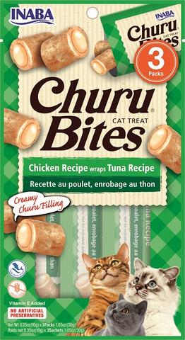 Inaba Churu Bites Chicken & Tuna Cat Treats, 3 Pack