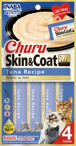 Inaba Churu Purees Skin & Coat Tuna Recipe, 4 Pack