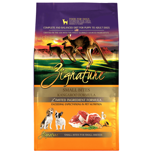 Zignature Kangaroo Small Bites formulated for Small Breed Dogs