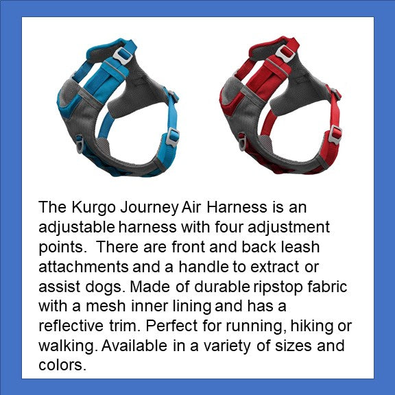 Kurgo Journey Air Harness in Blue and Red